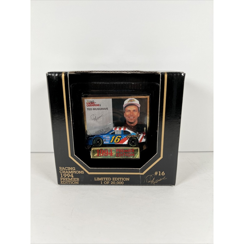1994 Ted Musgrave #16 Racing Champions Premier Edition 1:64 NASCAR Race Car NIB‎